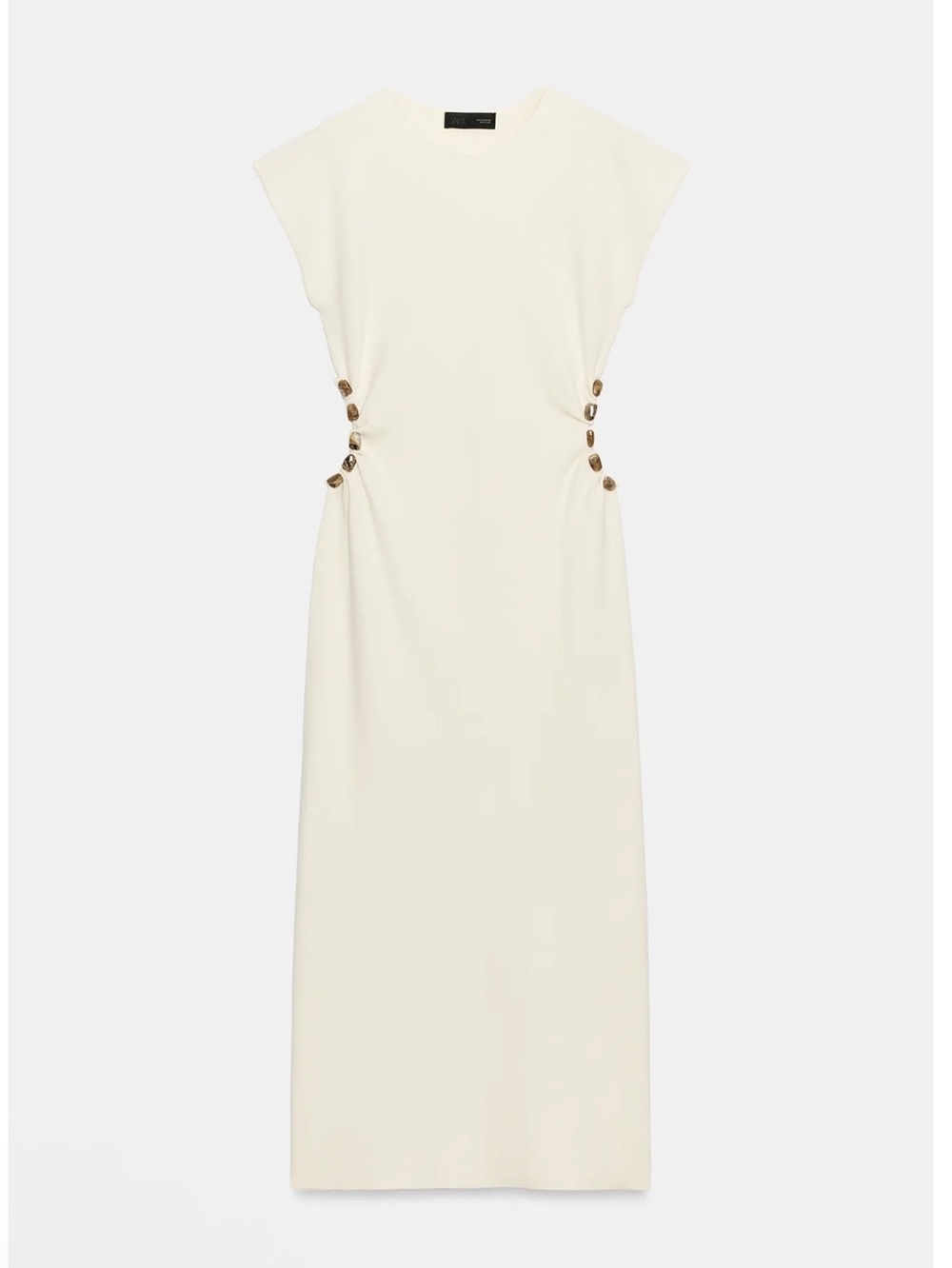Zara KNIT CUT OUT DRESS WITH BALLS - Picture 7 of 8